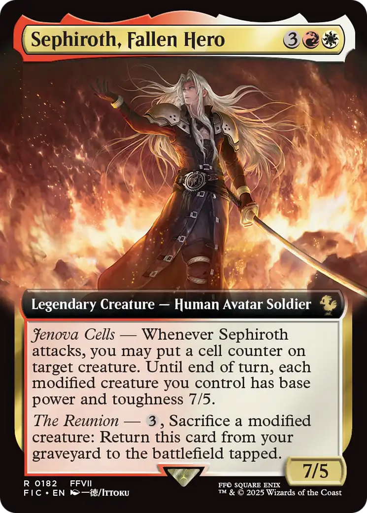 Sephiroth, Fallen Hero (Extended Art) [FINAL FANTASY Commander] | Card Merchant Takapuna