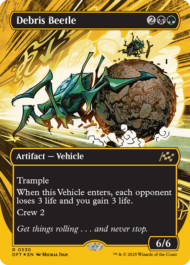 Debris Beetle (Borderless) (First-Place Foil) [Aetherdrift] | Card Merchant Takapuna