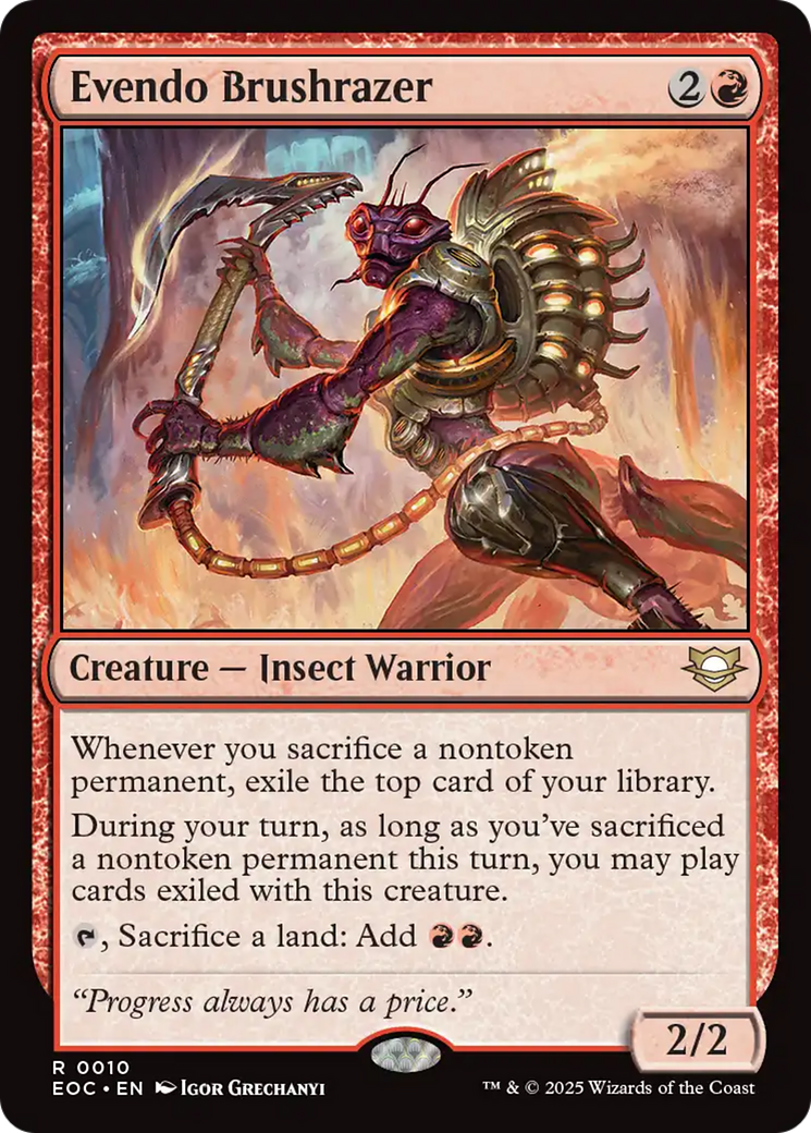 Evendo Brushrazer [Edge of Eternities Commander] | Card Merchant Takapuna