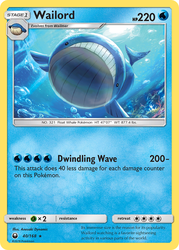 Wailord (40/168) [Sun & Moon: Celestial Storm] | Card Merchant Takapuna
