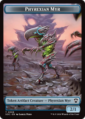 Elemental (0021) // Phyrexian Myr Double-Sided Token [Secrets of Strixhaven Commander Tokens] | Card Merchant Takapuna