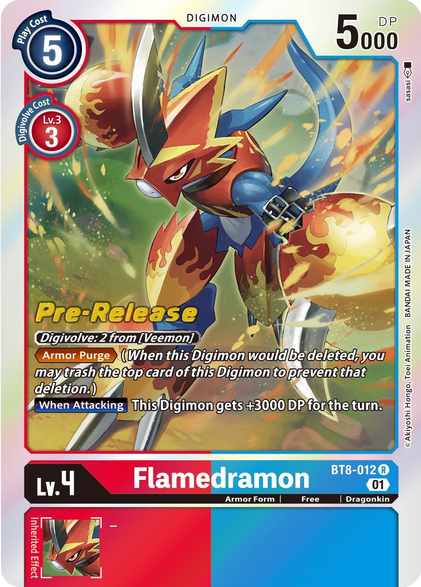 Flamedramon [BT8-012] [New Awakening Pre-Release Cards] | Card Merchant Takapuna