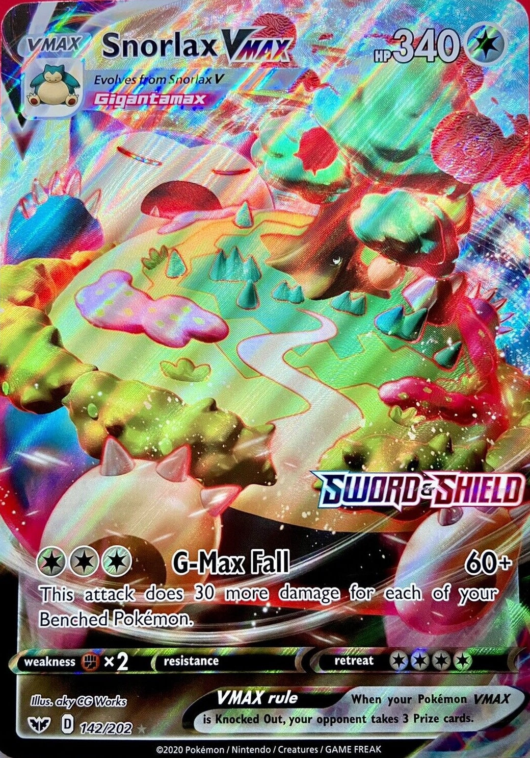 Snorlax VMAX (142/202) (Jumbo Card) [Sword & Shield: Base Set] | Card Merchant Takapuna