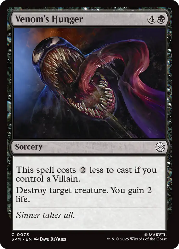 Venom's Hunger [Marvel's Spider-Man] | Card Merchant Takapuna