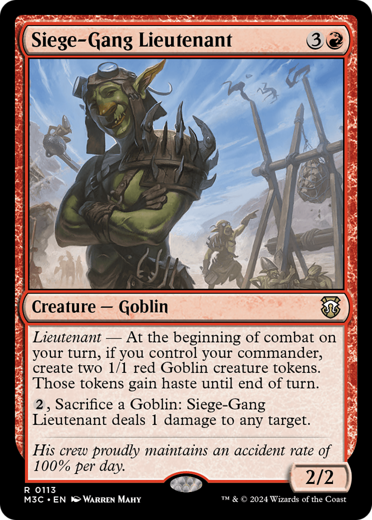 Siege-Gang Lieutenant [Modern Horizons 3 Commander] | Card Merchant Takapuna