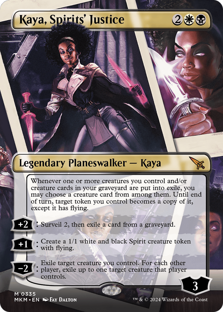 Kaya, Spirits' Justice (Borderless) [Murders at Karlov Manor] | Card Merchant Takapuna