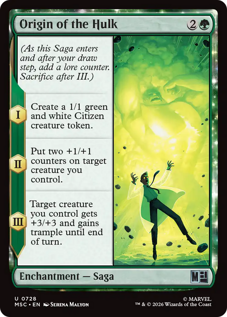 Origin of the Hulk [Marvel Super Heroes Commander] | Card Merchant Takapuna
