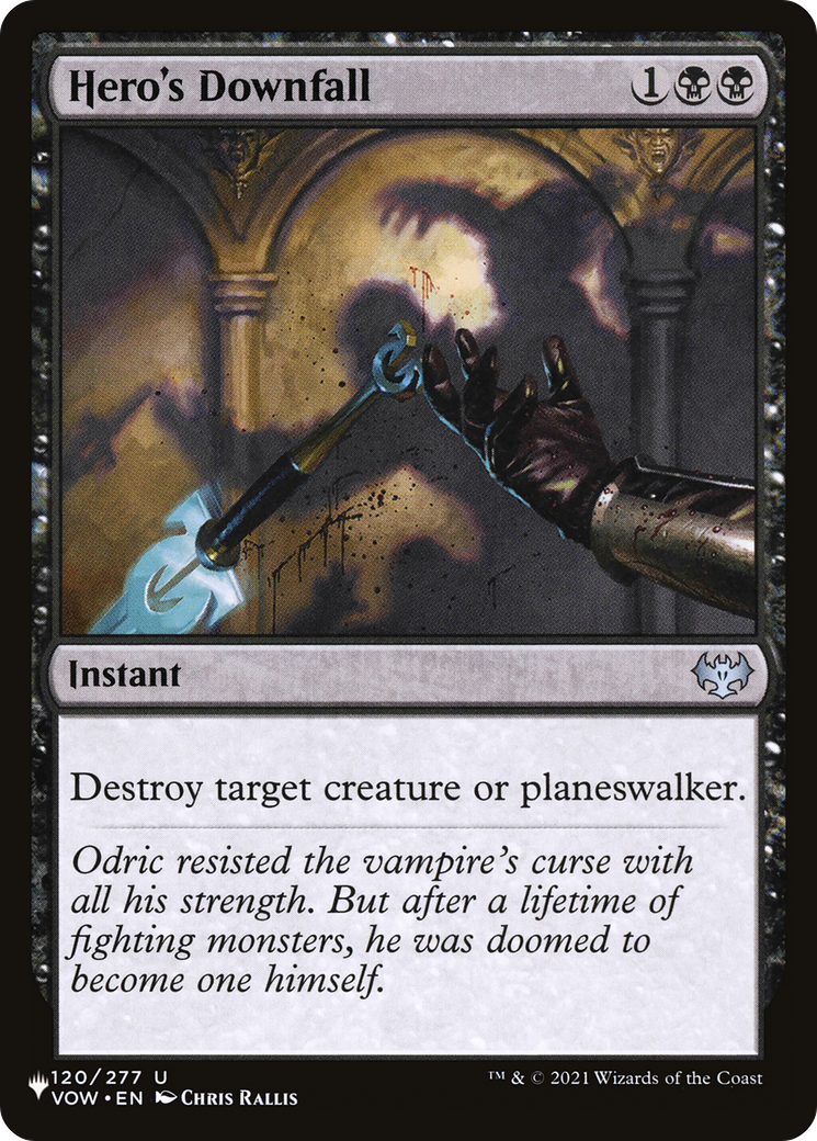 Hero's Downfall [The List] | Card Merchant Takapuna