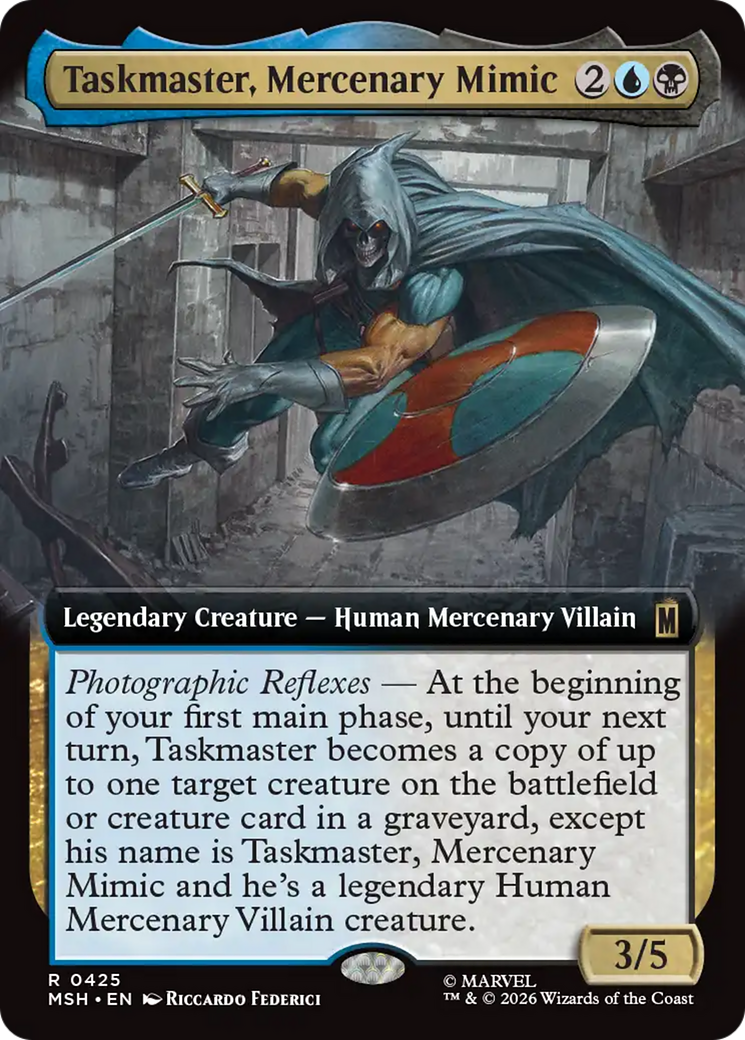 Taskmaster, Mercenary Mimic (Extended Art) [Marvel Super Heroes] | Card Merchant Takapuna