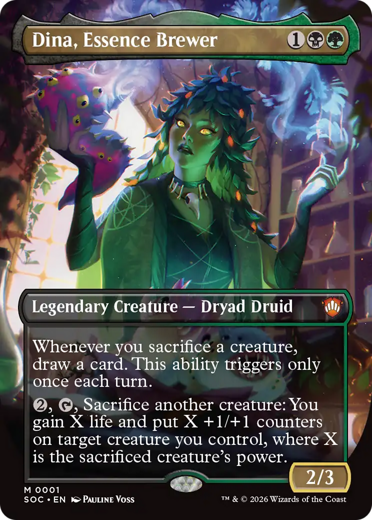 Dina, Essence Brewer (Borderless) [Secrets of Strixhaven Commander] | Card Merchant Takapuna