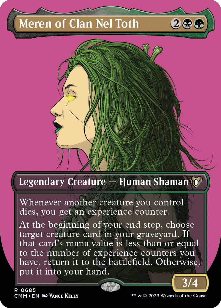 Meren of Clan Nel Toth (Borderless Profile) [Commander Masters] | Card Merchant Takapuna