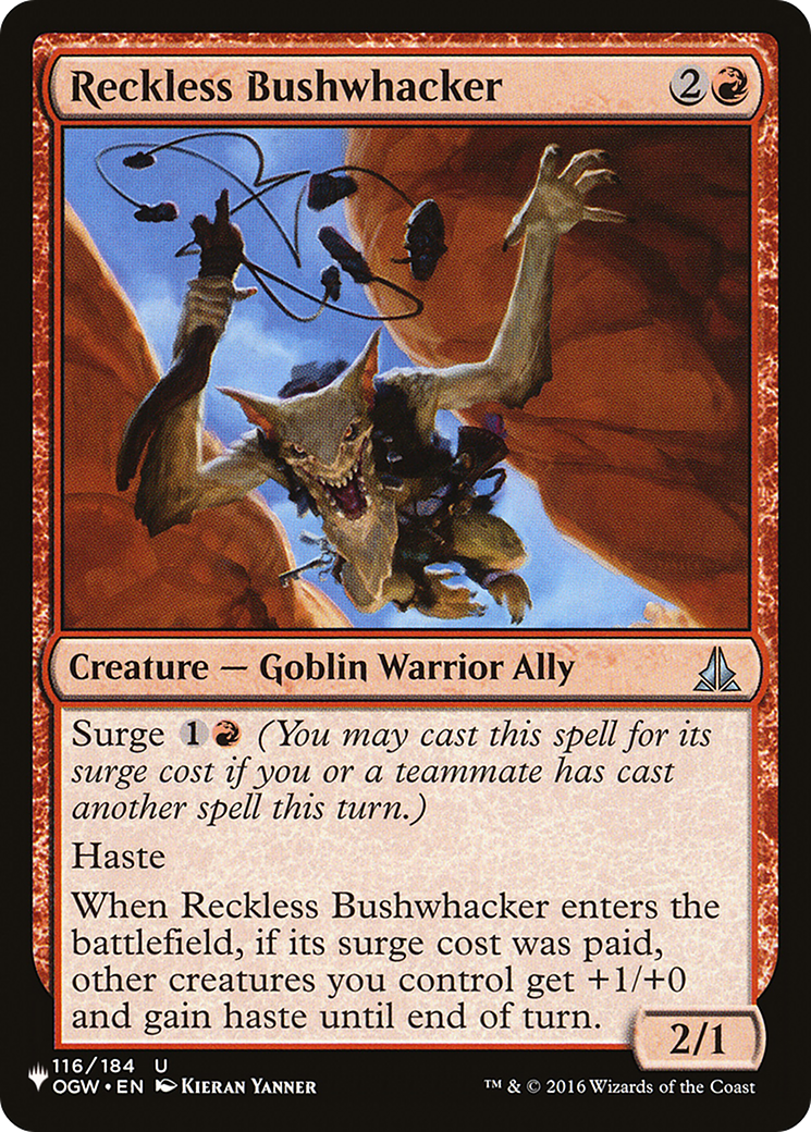 Reckless Bushwhacker [The List] | Card Merchant Takapuna