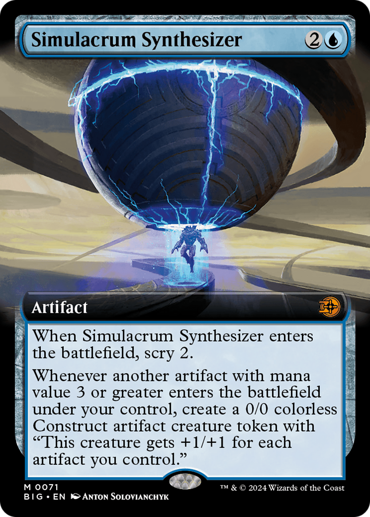 Simulacrum Synthesizer (Extended Art) [Outlaws of Thunder Junction: The Big Score] | Card Merchant Takapuna