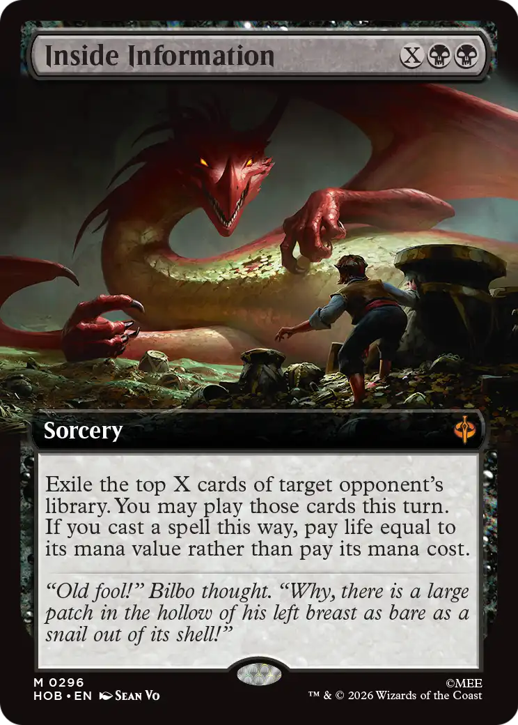Inside Information (Extended Art) [The Hobbit] | Card Merchant Takapuna
