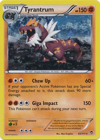 Tyrantrum (62/111) (Cosmos Holo) [XY: Furious Fists] | Card Merchant Takapuna
