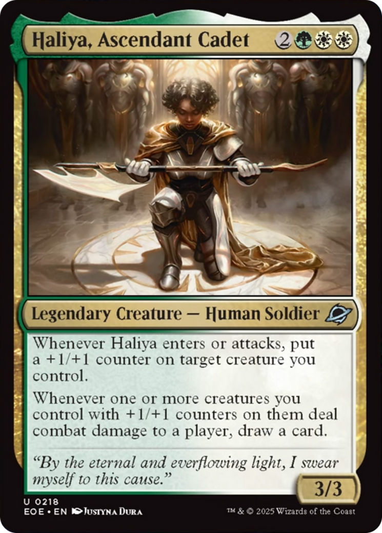 Haliya, Ascendant Cadet [Edge of Eternities] | Card Merchant Takapuna