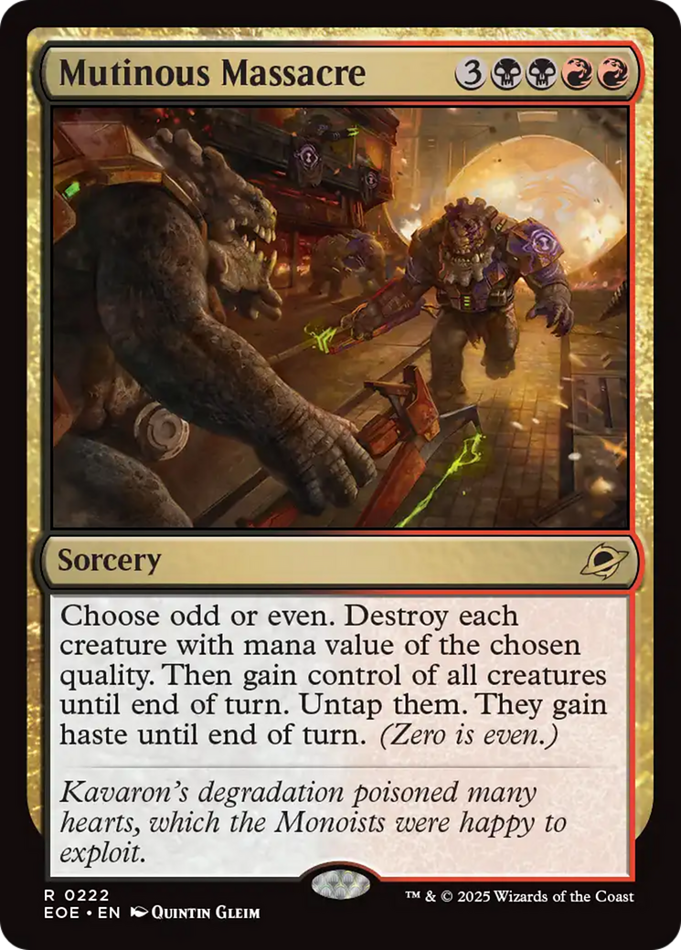 Mutinous Massacre [Edge of Eternities] | Card Merchant Takapuna