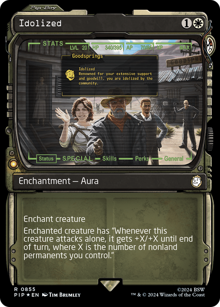 Idolized (Showcase) (Surge Foil) [Fallout] | Card Merchant Takapuna