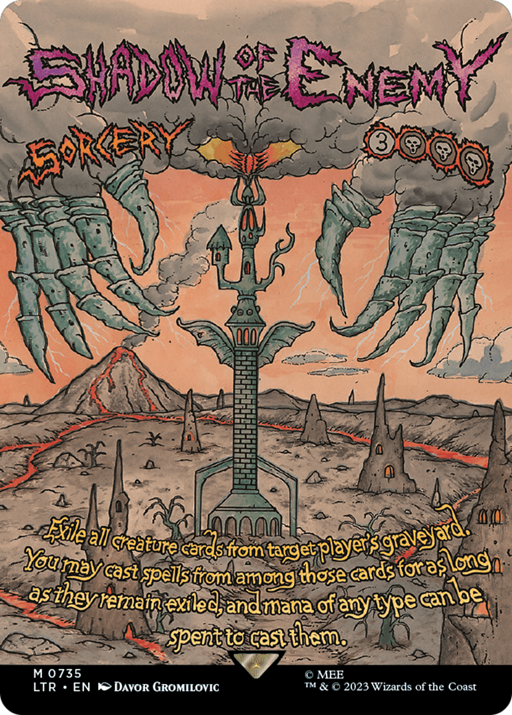 Shadow of the Enemy (Borderless Poster) [The Lord of the Rings: Tales of Middle-Earth] | Card Merchant Takapuna