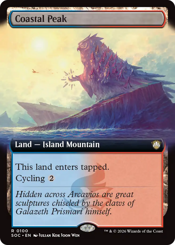 Coastal Peak (Extended Art) [Secrets of Strixhaven Commander] | Card Merchant Takapuna