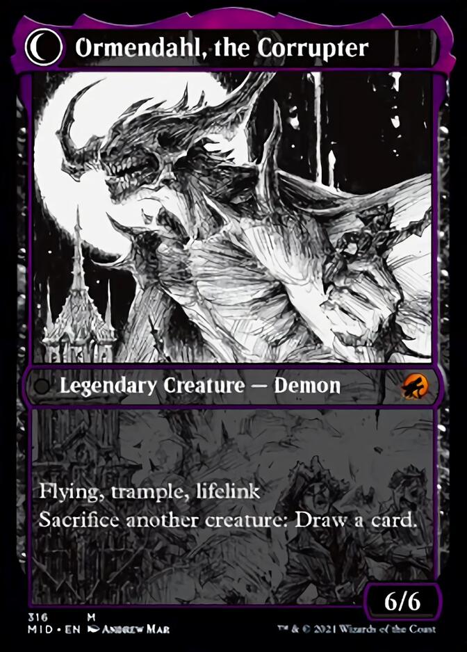 Jerren, Corrupted Bishop // Ormendahl, the Corrupted (Showcase Eternal Night) [Innistrad: Midnight Hunt] | Card Merchant Takapuna