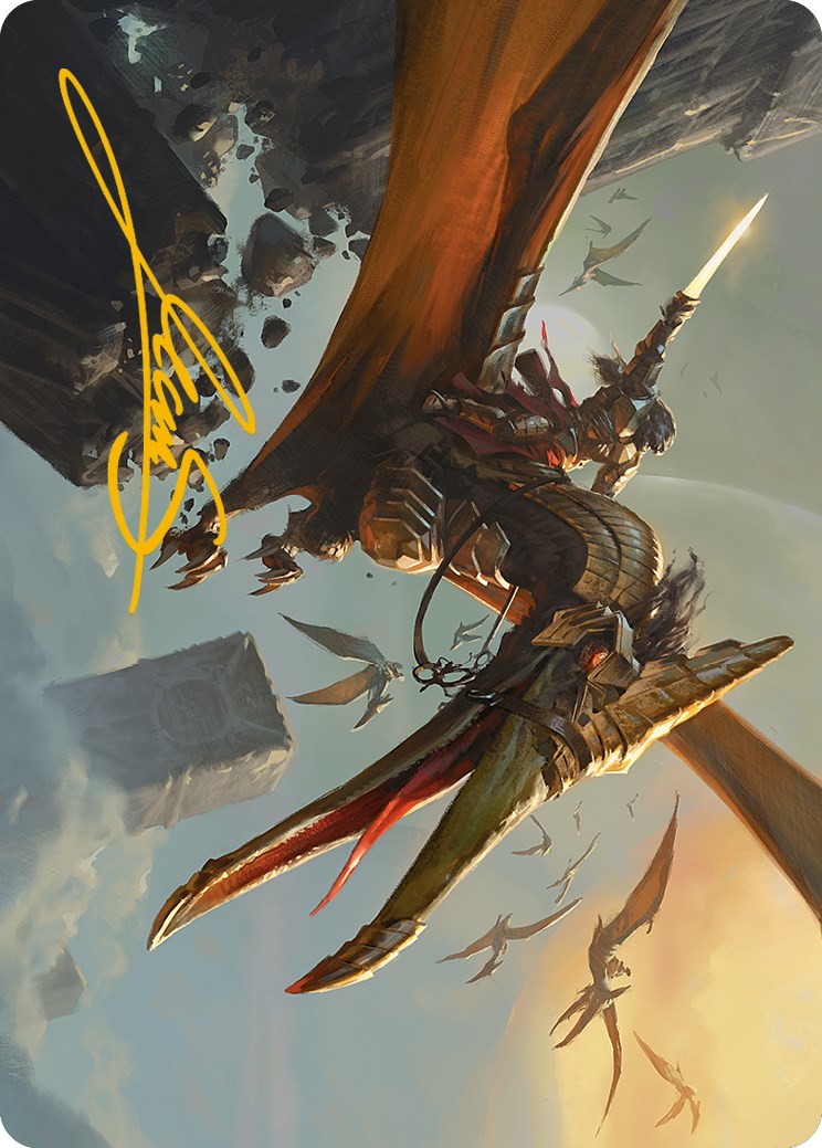 Skyhunter Strike Force Art Card (Gold-Stamped Signature) [Phyrexia: All Will Be One Art Series] | Card Merchant Takapuna