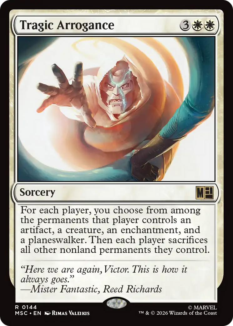 Tragic Arrogance (Surge Foil) [Marvel Super Heroes Commander] | Card Merchant Takapuna
