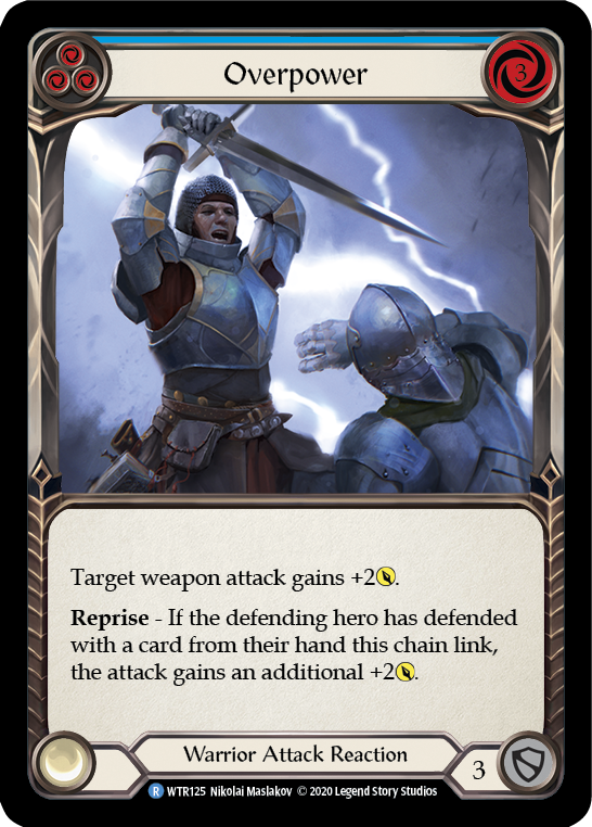 Overpower (Blue) [U-WTR125] (Welcome to Rathe Unlimited)  Unlimited Rainbow Foil | Card Merchant Takapuna