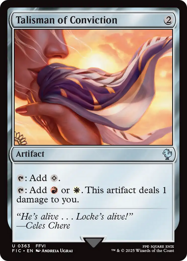 Talisman of Conviction [FINAL FANTASY Commander] | Card Merchant Takapuna
