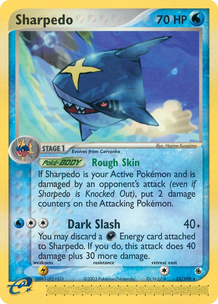 Sharpedo (22/109) [EX: Ruby & Sapphire] | Card Merchant Takapuna