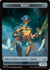 Robot // Emblem - Tezzeret, Cruel Captain Double-Sided Token [Edge of Eternities Tokens] | Card Merchant Takapuna