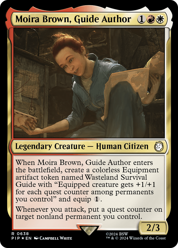 Moira Brown, Guide Author (Surge Foil) [Fallout] | Card Merchant Takapuna