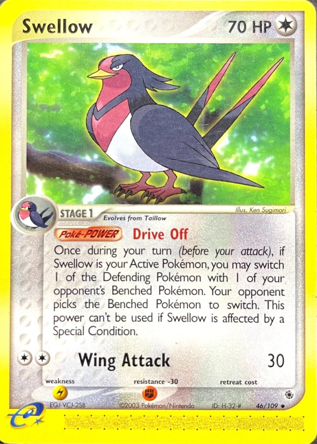 Swellow (46/109) [EX: Ruby & Sapphire] | Card Merchant Takapuna