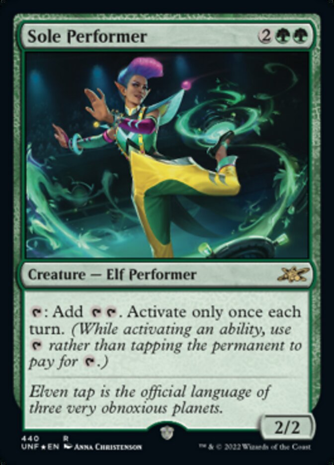 Sole Performer (Galaxy Foil) [Unfinity] | Card Merchant Takapuna