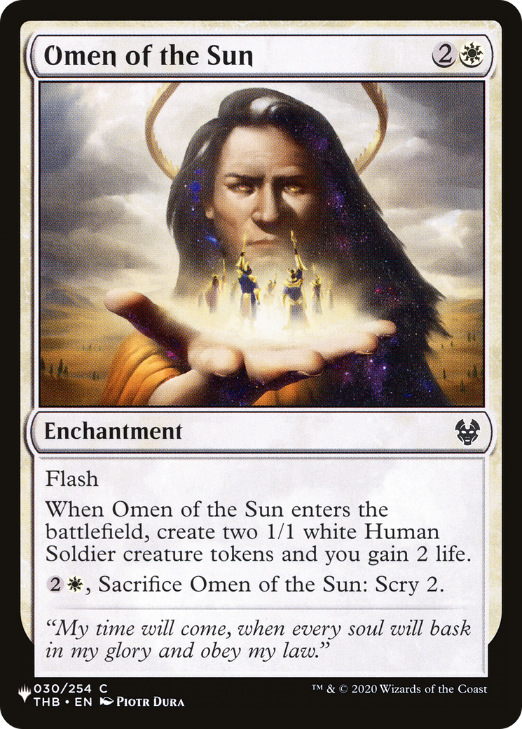 Omen of the Sun [The List] | Card Merchant Takapuna
