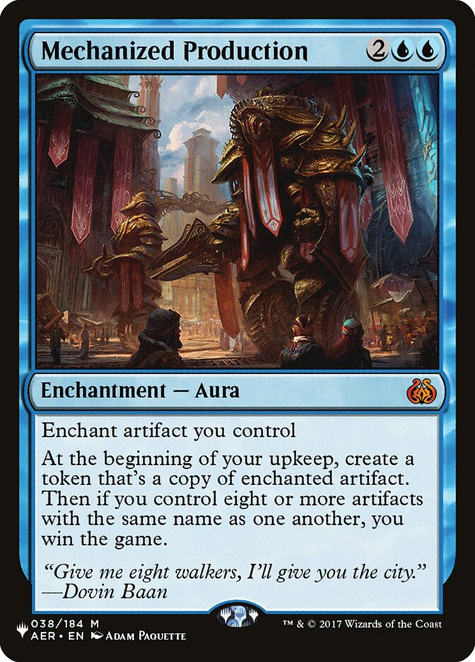 Mechanized Production [The List] | Card Merchant Takapuna