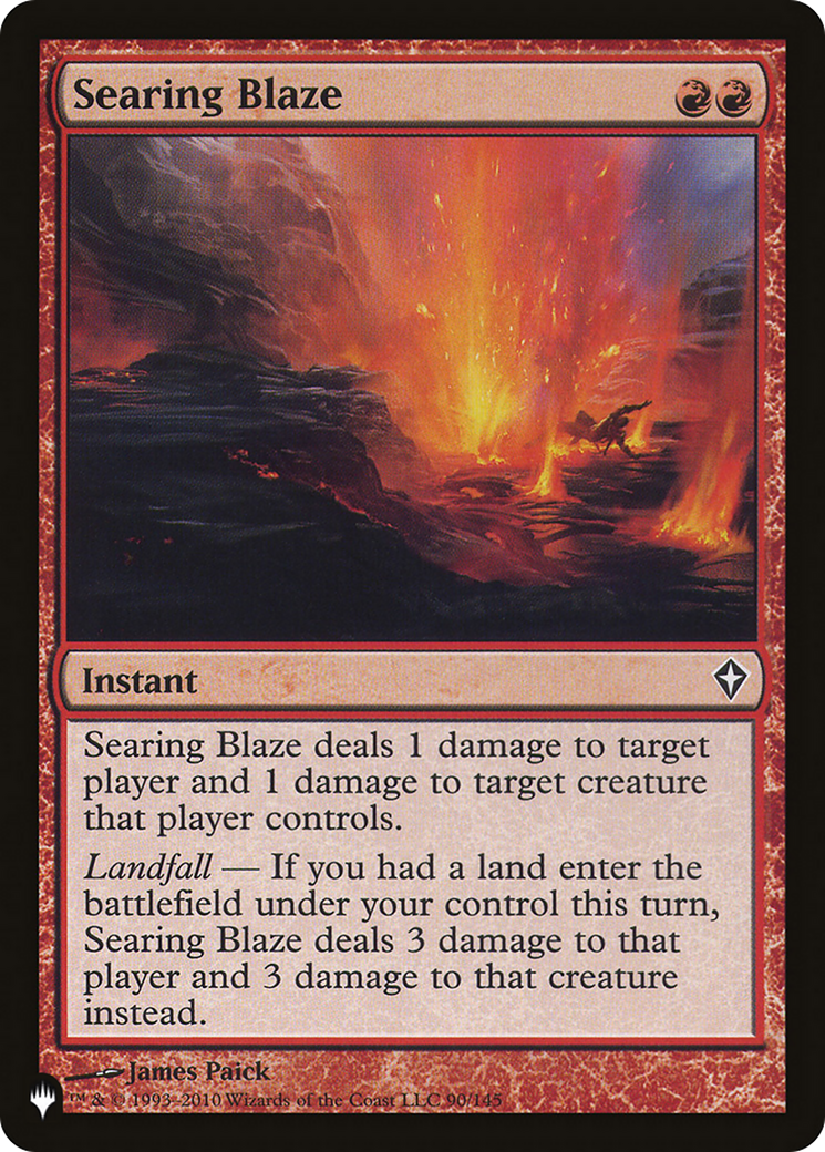 Searing Blaze [The List] | Card Merchant Takapuna