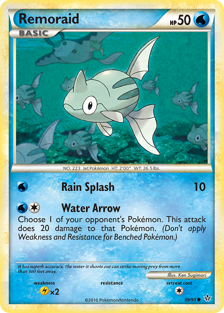 Remoraid (59/95) [HeartGold & SoulSilver: Unleashed] | Card Merchant Takapuna