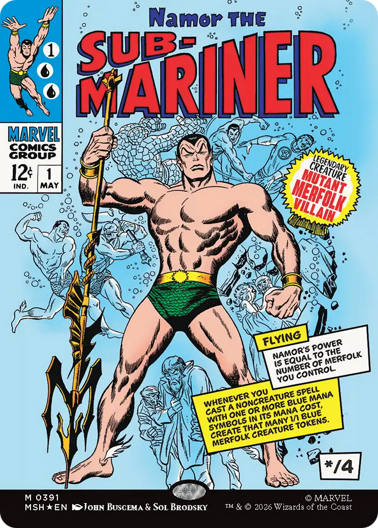 Namor The Sub-Mariner (Borderless) [Marvel Super Heroes] | Card Merchant Takapuna