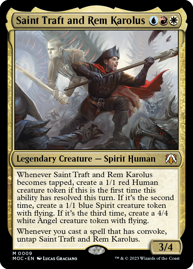 Saint Traft and Rem Karolus [March of the Machine Commander] | Card Merchant Takapuna