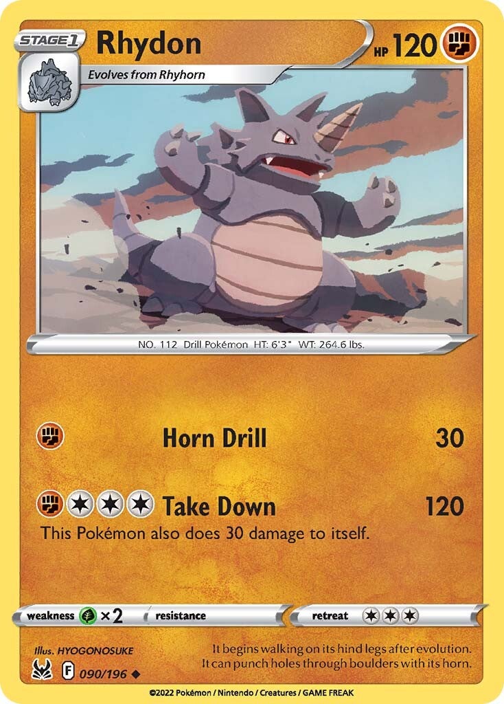 Rhydon (090/196) [Sword & Shield: Lost Origin] | Card Merchant Takapuna