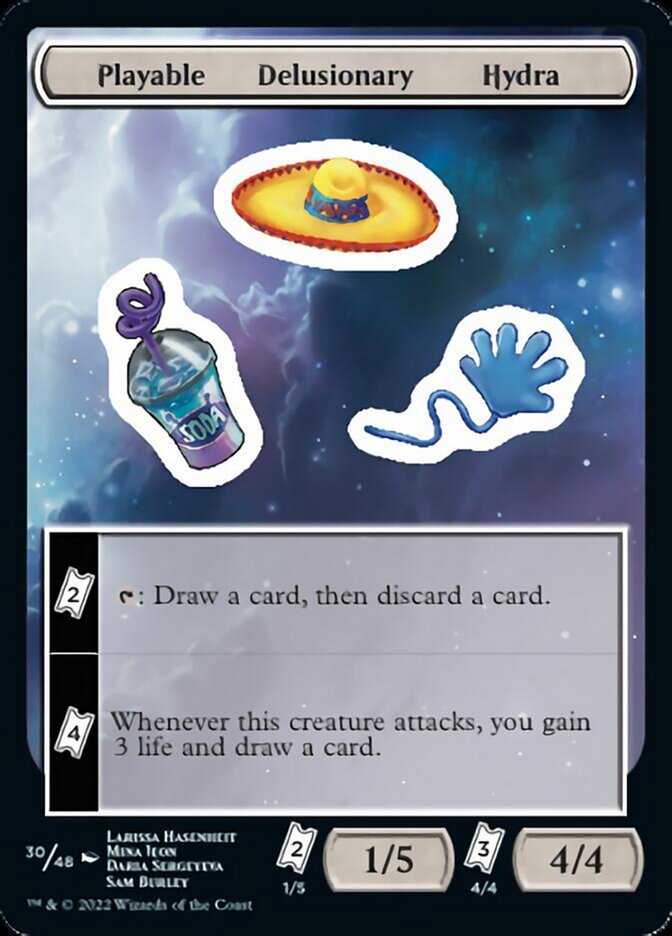 Playable Delusionary Hydra [Unfinity Stickers] | Card Merchant Takapuna
