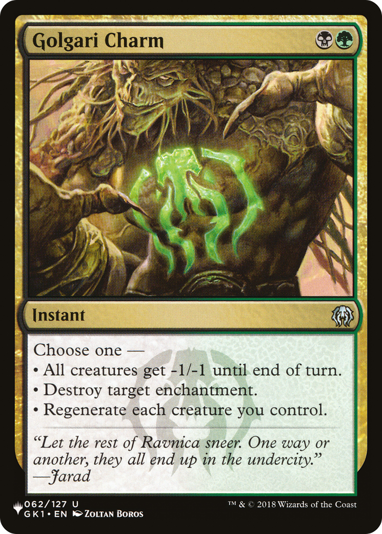 Golgari Charm [The List] | Card Merchant Takapuna