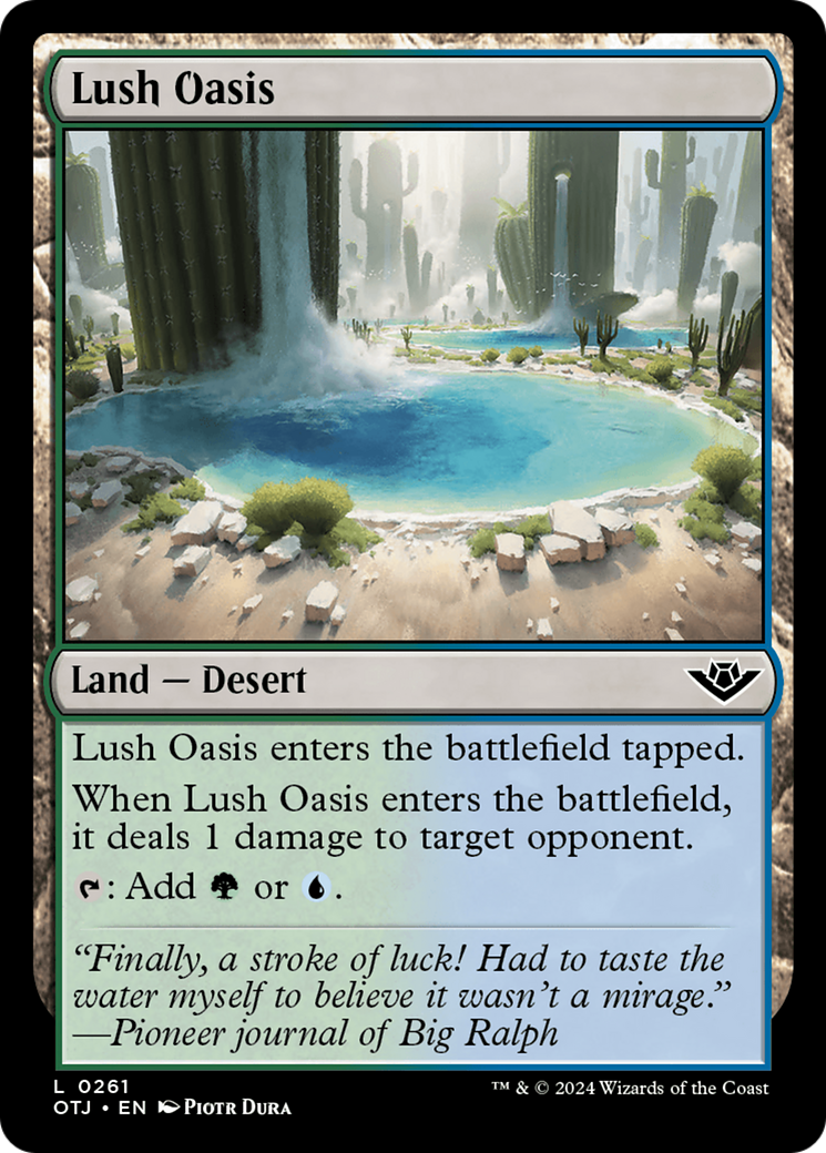 Lush Oasis [Outlaws of Thunder Junction] | Card Merchant Takapuna