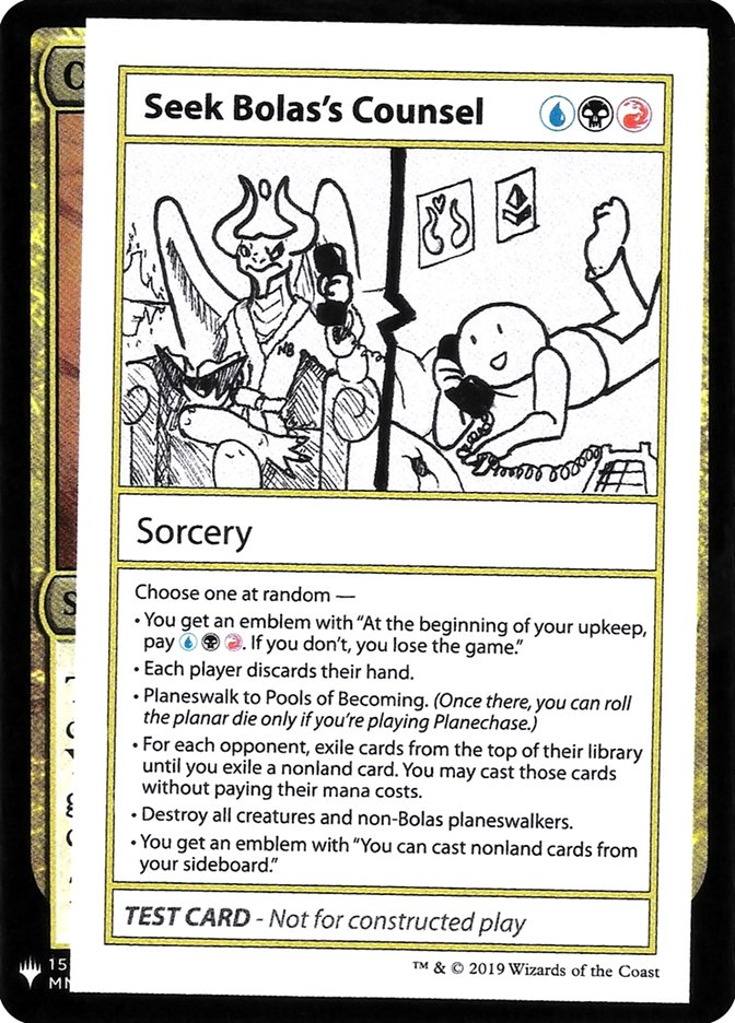 Seek Bolas's Counsel [Mystery Booster Playtest Cards] | Card Merchant Takapuna