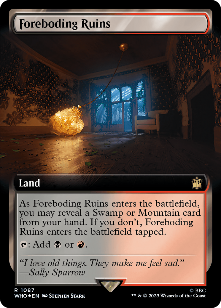 Foreboding Ruins (Extended Art) (Surge Foil) [Doctor Who] | Card Merchant Takapuna