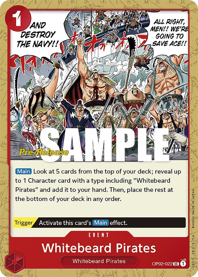 Whitebeard Pirates [Paramount War Pre-Release Cards] | Card Merchant Takapuna
