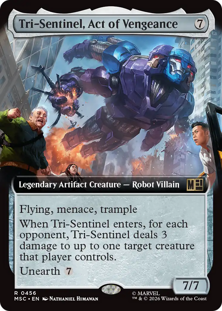 Tri-Sentinel, Act of Vengeance (Extended Art) [Marvel Super Heroes Commander] | Card Merchant Takapuna