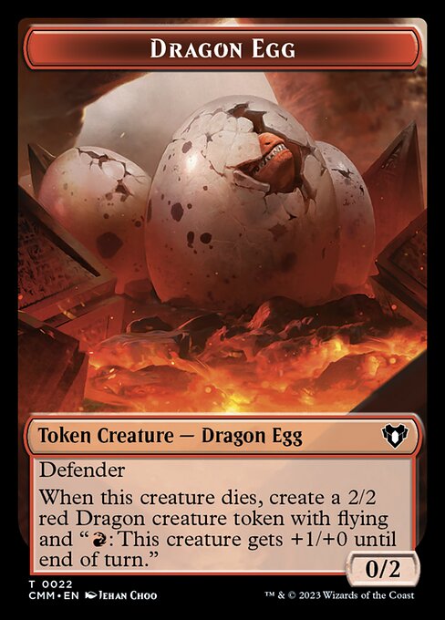 Spirit (0010) // Dragon Egg Double-Sided Token [Commander Masters Tokens] | Card Merchant Takapuna