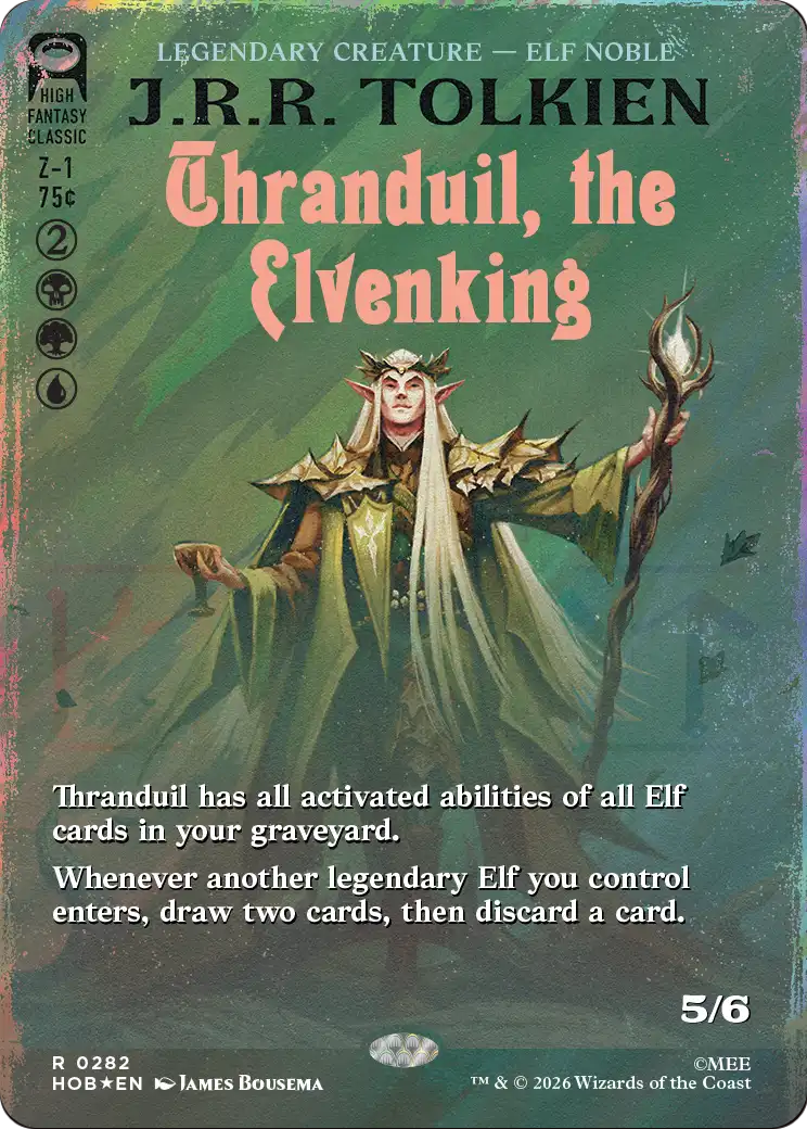 Thranduil, the Elvenking (Borderless) (Surge Foil) [The Hobbit] | Card Merchant Takapuna